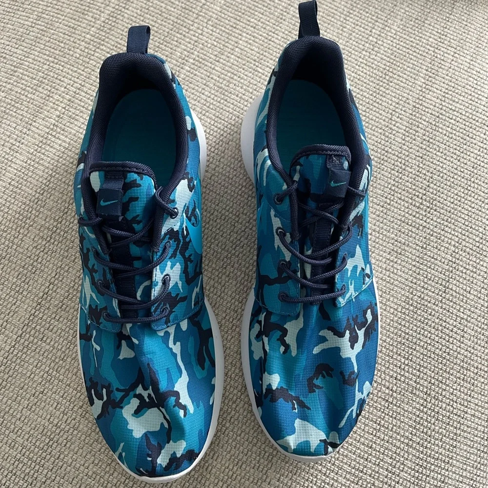 Nike Rosherun Print Dark Electric Blue